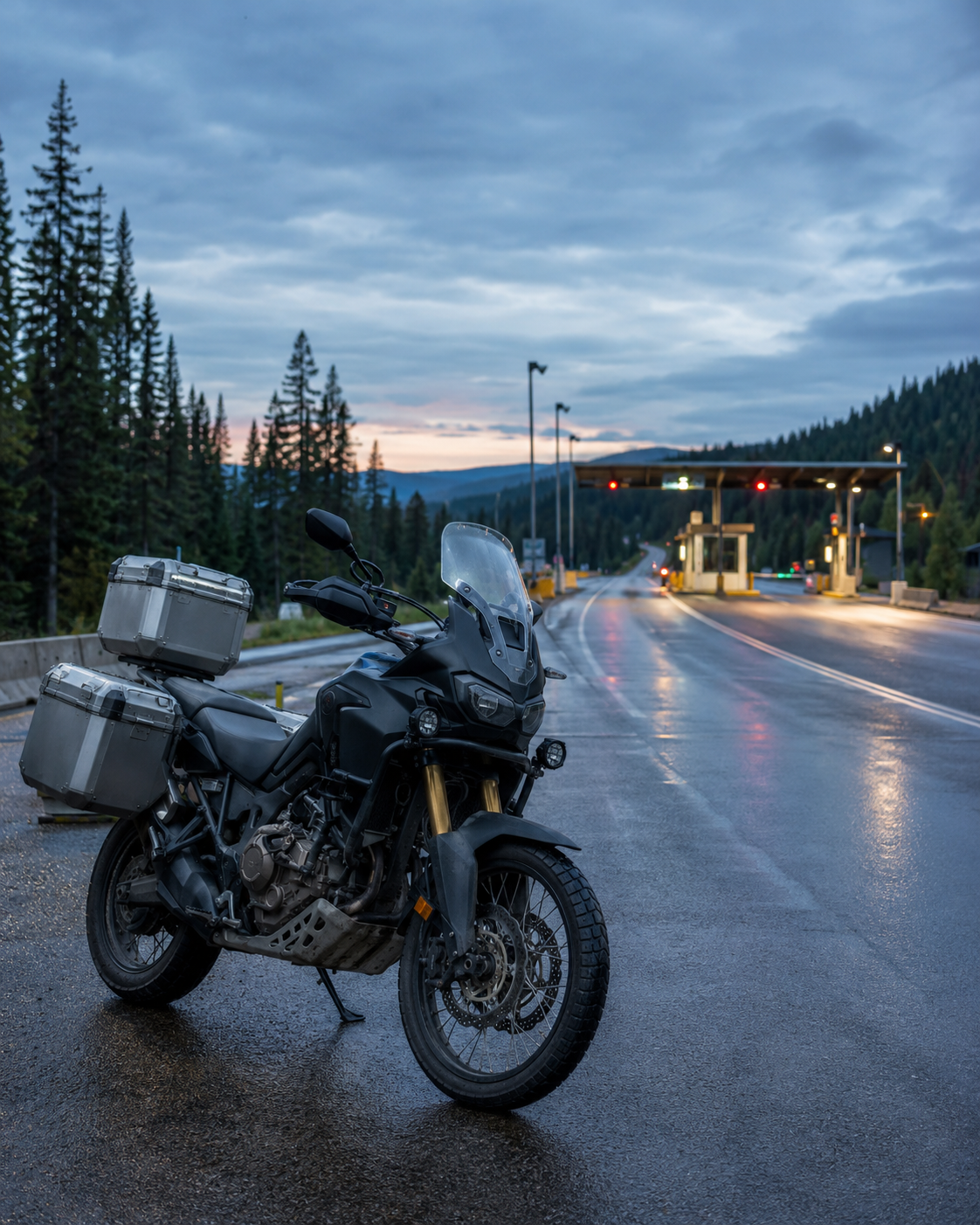 Motorcycle road journey